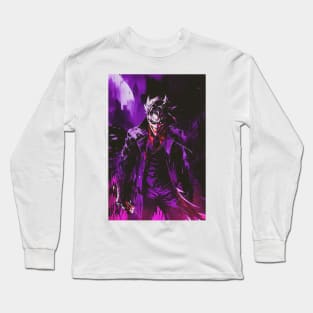 Joker Laughing_Death Metal Style Long Sleeve T-Shirt